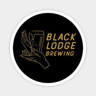 Black Lodge Pint Gold Magnet